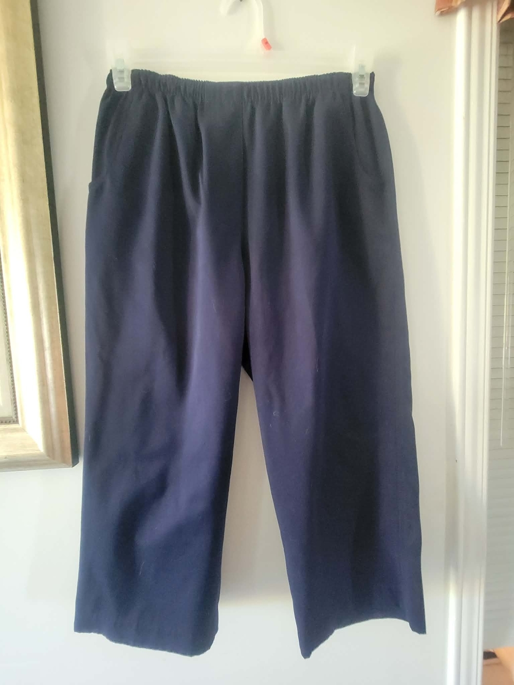 Women's Navy Elastic-Waist Pants - Classic Comfort